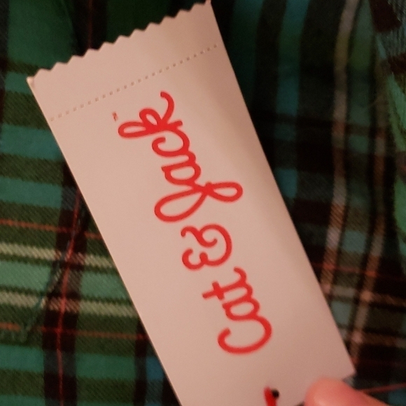 Cat & Jack Green Plaid Flannel Shirt NWT - Picture 10 of 11